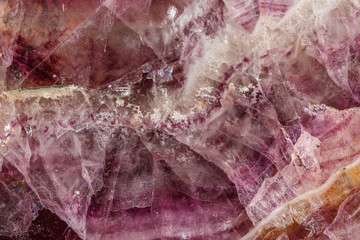 Macro stone mineral Fluorite on a black background