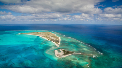 Aerial view of Eastern Island in Midway Atoll National Wildlife Refuge