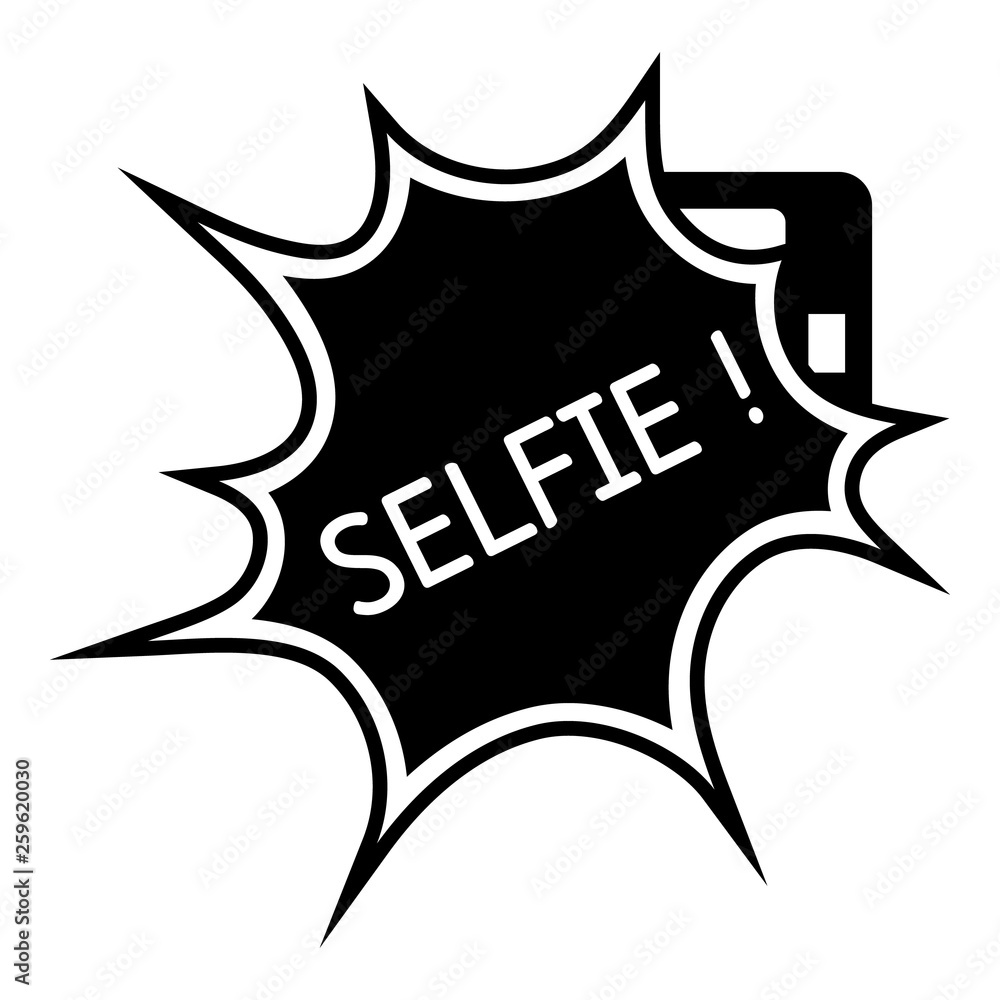 Poster selfie flash icon. simple illustration of selfie flash vector icon for web design isolated on white 