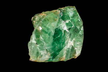 Obraz premium Macro stone mineral Fluorite on a black background