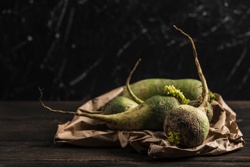 Ugly vegetable green radish