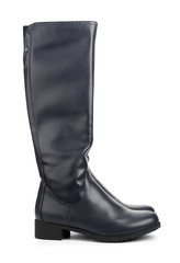 Pair of black leather female  boots