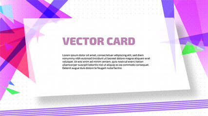Business vector layout card