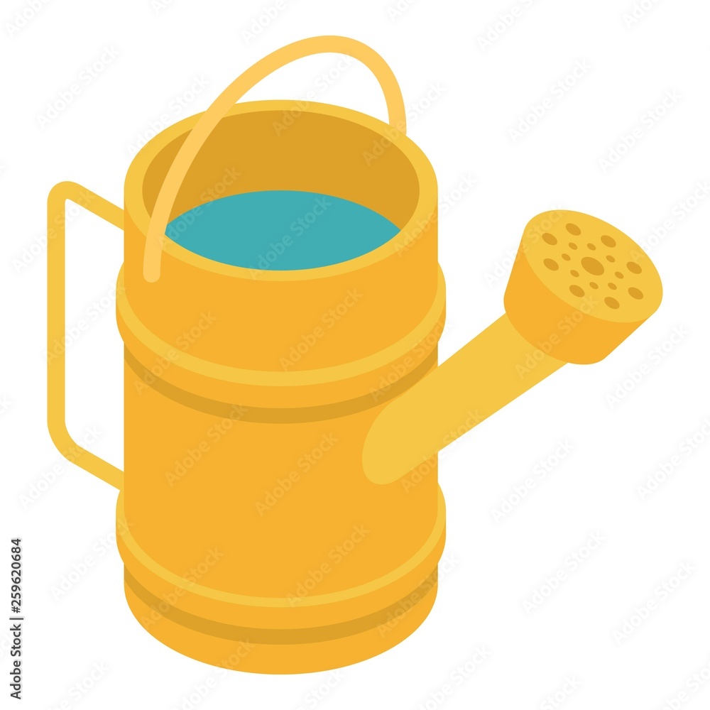 Poster watering can icon. isometric of watering can vector icon for web design isolated on white background