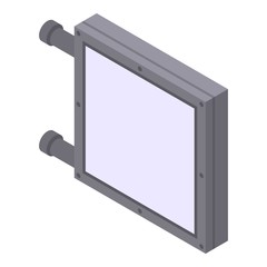 Wall advertising board icon. Isometric of wall advertising board vector icon for web design isolated on white background