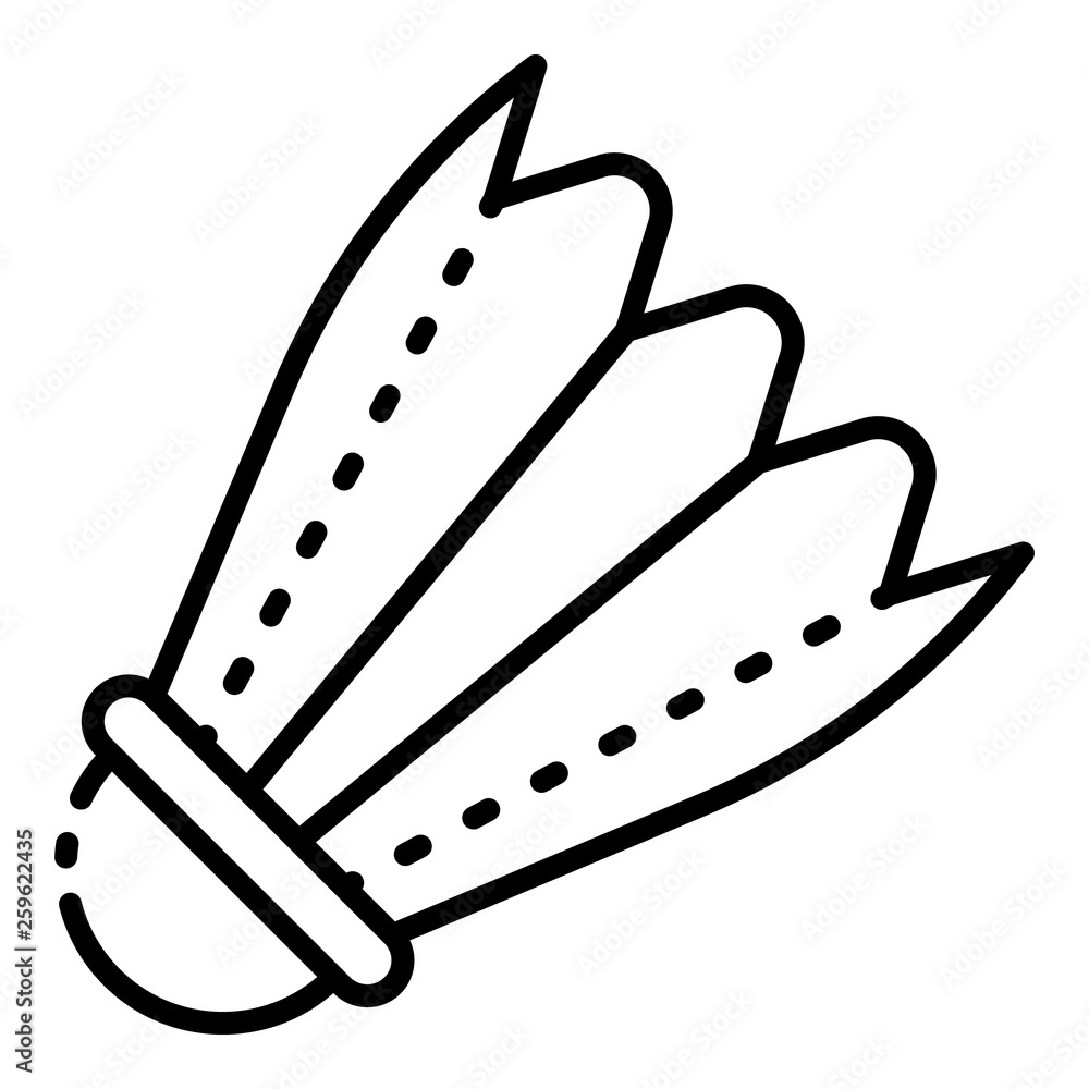 Poster game shuttlecock icon. outline game shuttlecock vector icon for web design isolated on white backgro