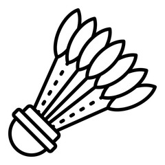 Sport shuttlecock icon. Outline sport shuttlecock vector icon for web design isolated on white background
