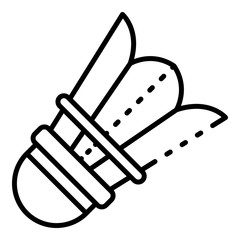 Plastic shuttlecock icon. Outline plastic shuttlecock vector icon for web design isolated on white background