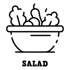 Salad icon. Outline salad vector icon for web design isolated on white background