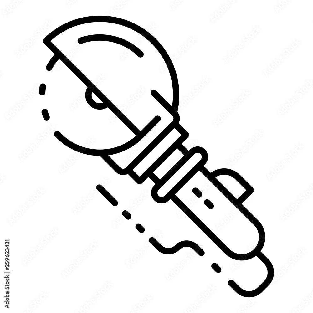 Poster angle grinder icon. outline angle grinder vector icon for web design isolated on white background