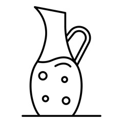 Fish oil jug icon. Outline fish oil jug vector icon for web design isolated on white background