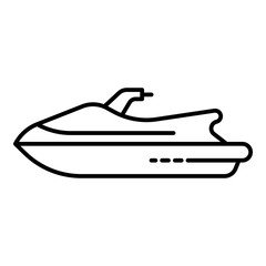 Sport jet ski icon. Outline sport jet ski vector icon for web design isolated on white background