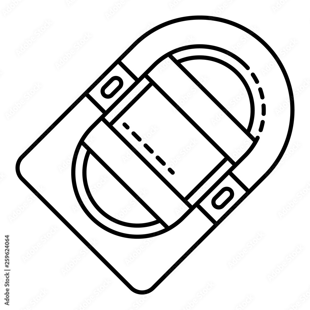 Poster inflatable boat icon. outline inflatable boat vector icon for web design isolated on white backgroun