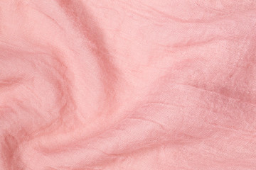 Closeup view of pink pastel texture of beautiful elegant fabric. Hd video footage.
