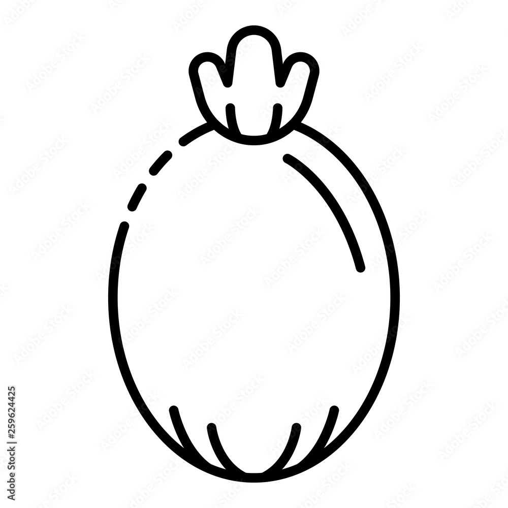 Poster whole feijoa icon. outline whole feijoa vector icon for web design isolated on white background