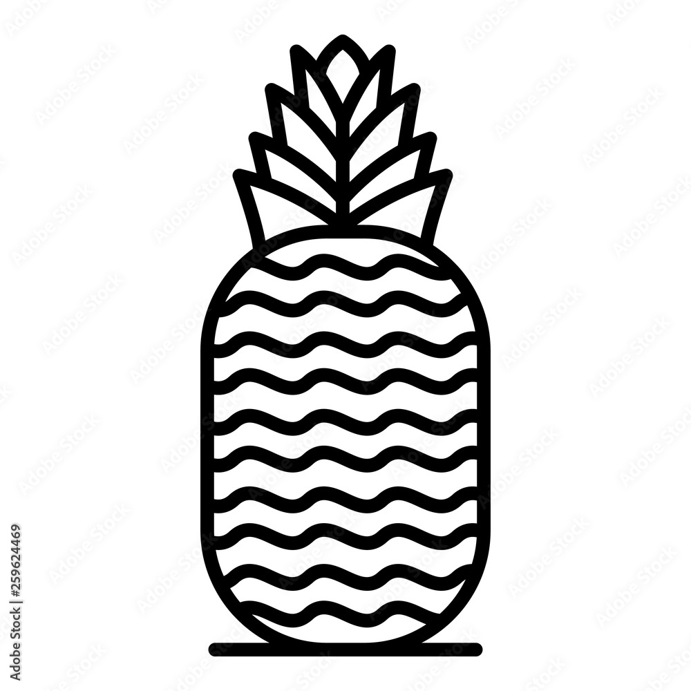 Poster pineapple icon. outline pineapple vector icon for web design isolated on white background