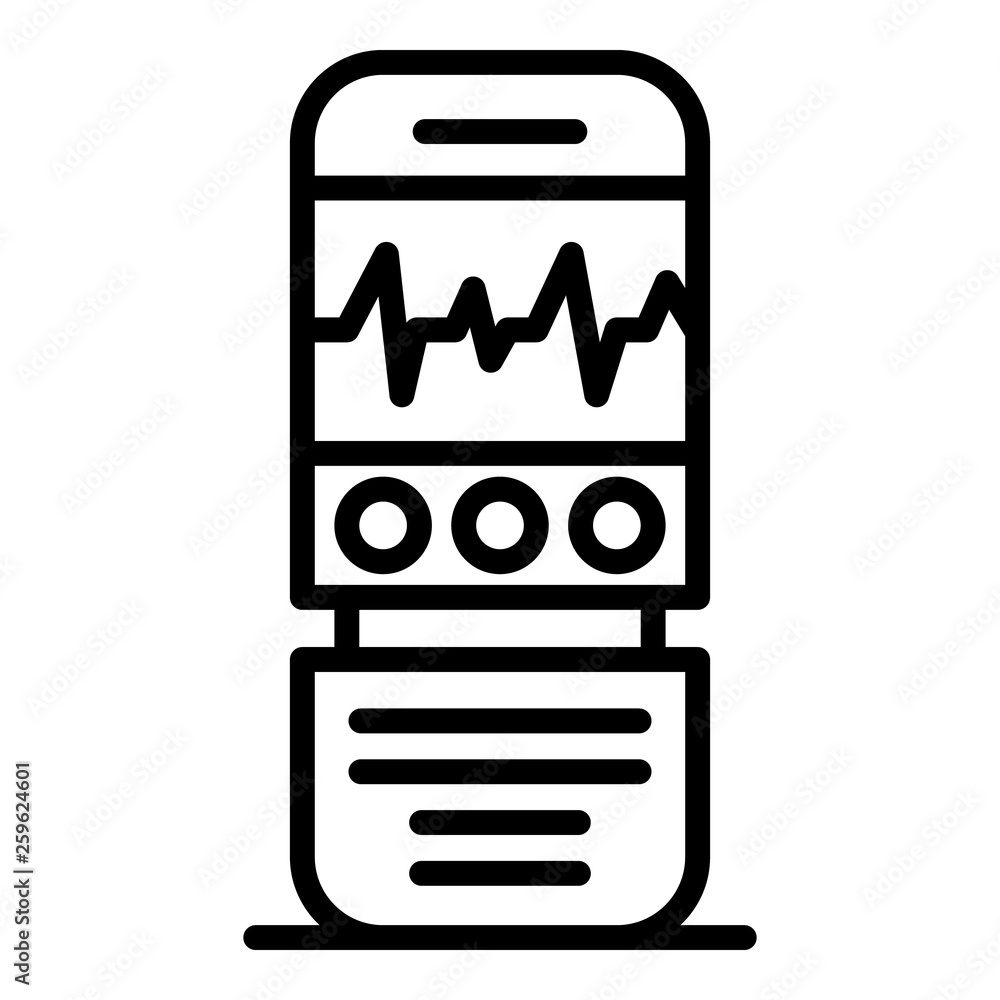 Poster digital dictaphone icon. outline digital dictaphone vector icon for web design isolated on white bac