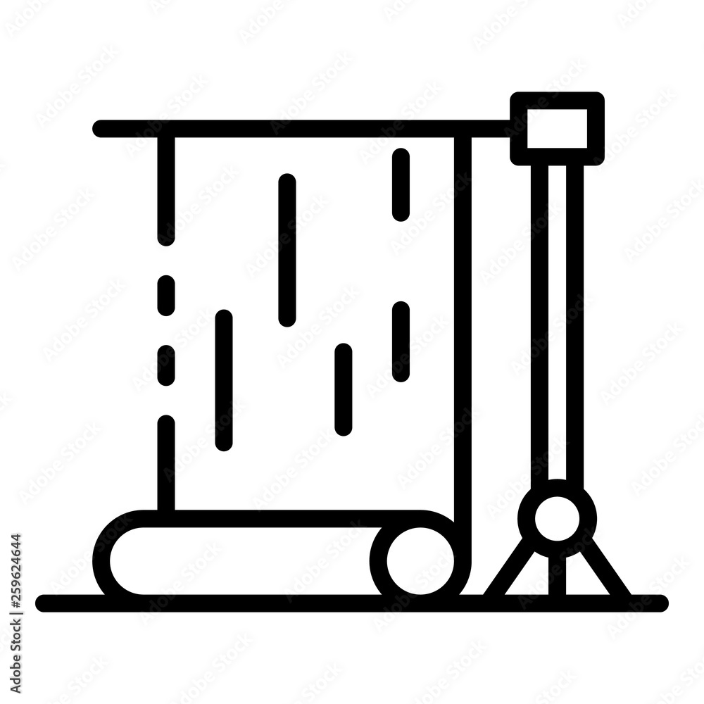 Poster studio white background icon. outline studio white background vector icon for web design isolated on