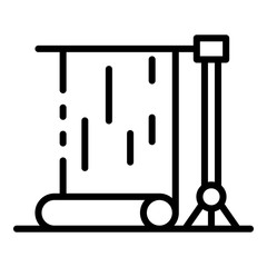 Studio white background icon. Outline studio white background vector icon for web design isolated on white background