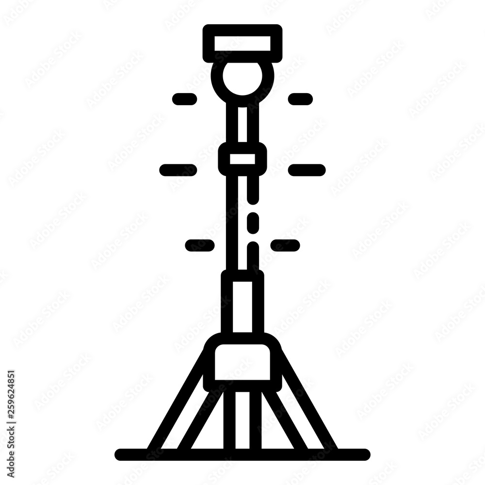 Poster studio light on tripod icon. outline studio light on tripod vector icon for web design isolated on w