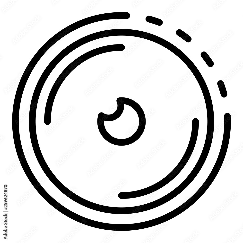 Aufkleber camera lens icon. outline camera lens vector icon for web design isolated on white background