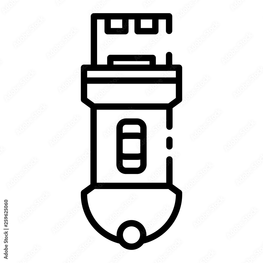 Poster usb flash icon. outline usb flash vector icon for web design isolated on white background