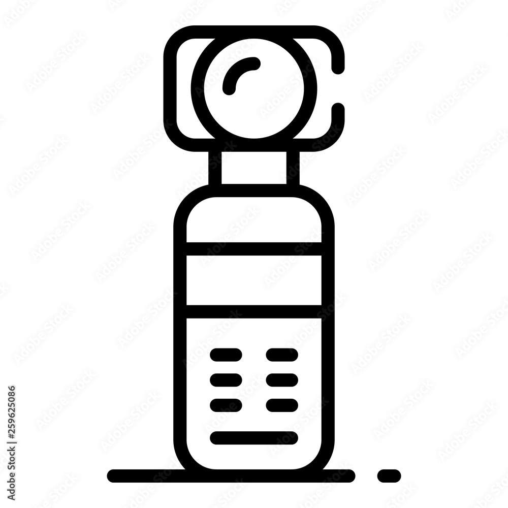 Poster hand action camera icon. outline hand action camera vector icon for web design isolated on white bac