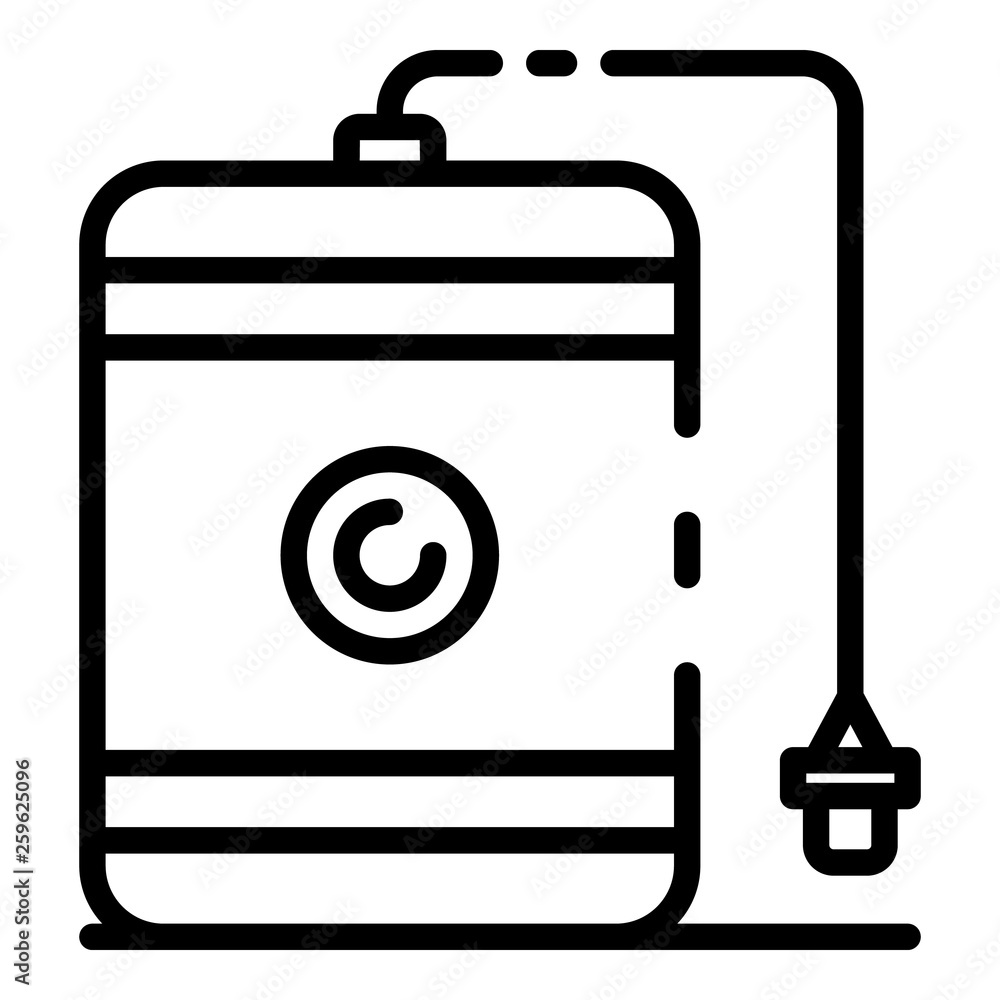 Poster external hard disk icon. outline external hard disk vector icon for web design isolated on white bac