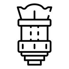 Protect camera lens icon. Outline protect camera lens vector icon for web design isolated on white background