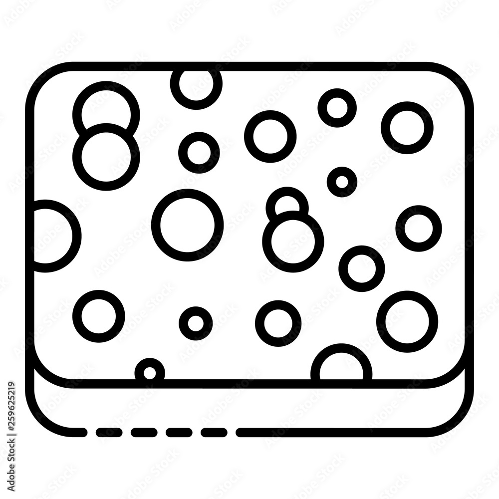 Poster cleaning sponge icon. outline cleaning sponge vector icon for web design isolated on white backgroun