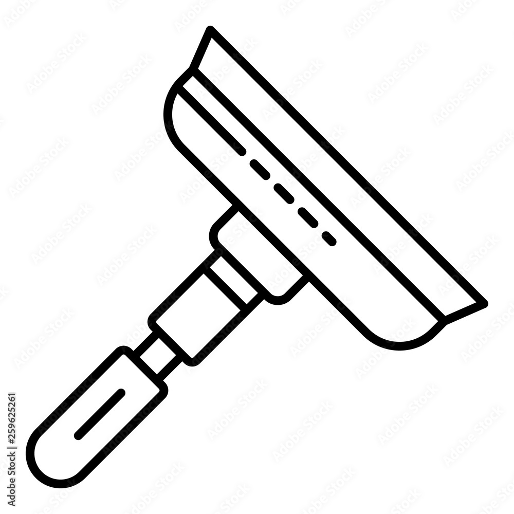 Aufkleber window glass tool icon. outline window glass tool vector icon for web design isolated on white backg