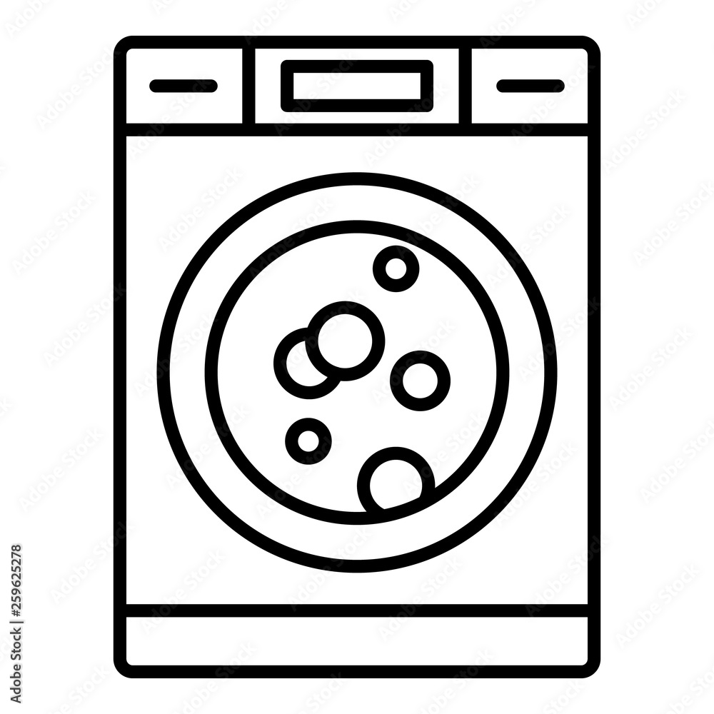Aufkleber wash machine icon. outline wash machine vector icon for web design isolated on white background