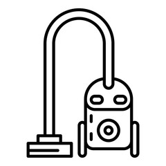 Vacuum cleaner icon. Outline vacuum cleaner vector icon for web design isolated on white background