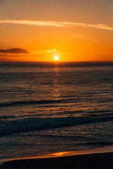Sunset over the Pacific Ocean at Salt Creek Beach, in Dana Point, California