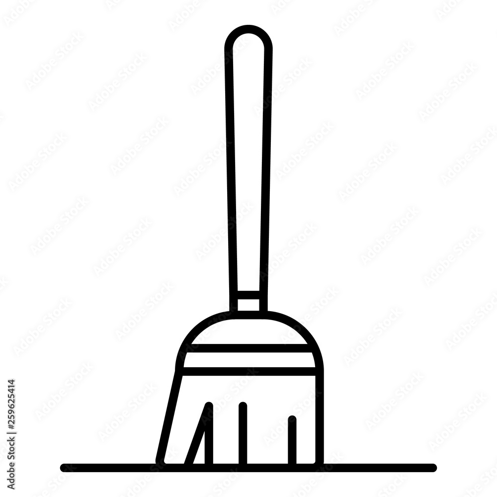 Poster clean mop icon. outline clean mop vector icon for web design isolated on white background