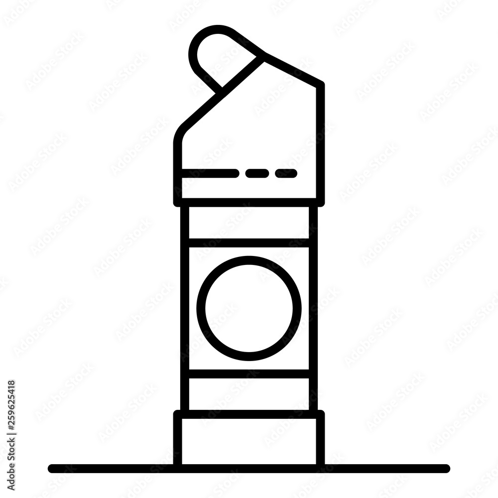 Poster cleaner bottle icon. outline cleaner bottle vector icon for web design isolated on white background