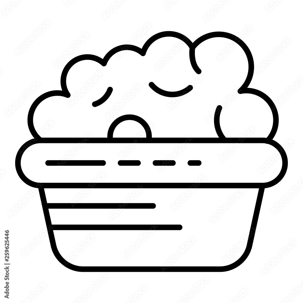 Poster wash bubble basin icon. outline wash bubble basin vector icon for web design isolated on white backg