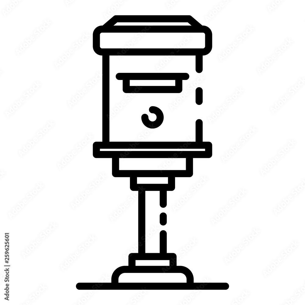 Poster apartment post box icon. outline apartment post box vector icon for web design isolated on white bac