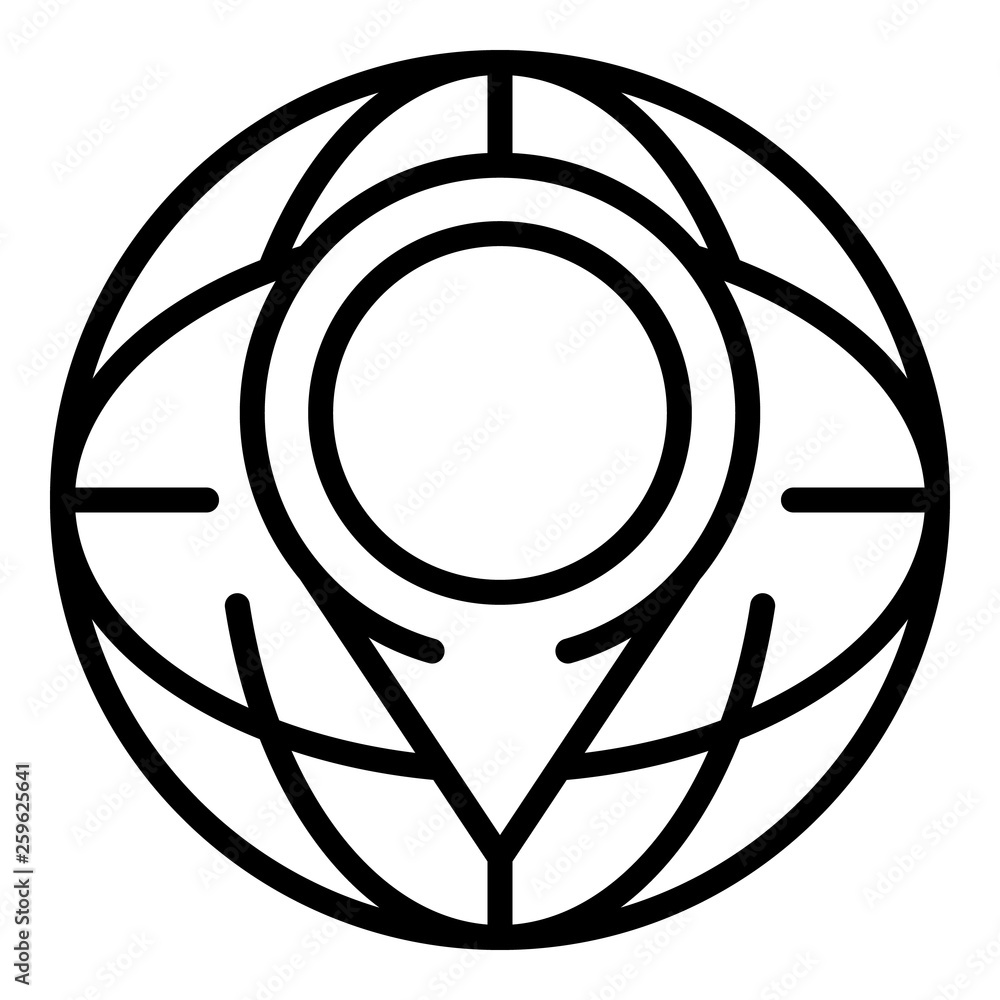 Poster global delivery icon. outline global delivery vector icon for web design isolated on white backgroun