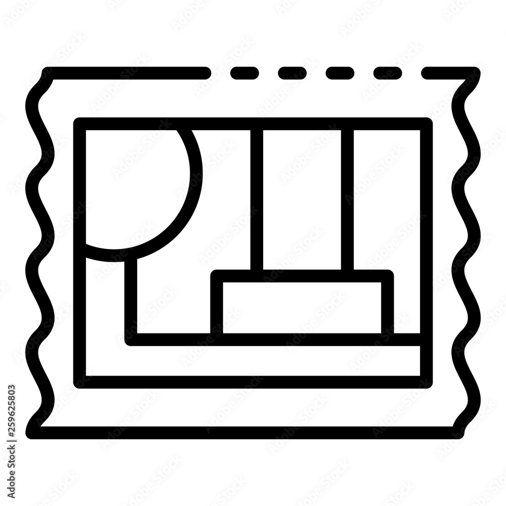 Poster Post timbre icon. Outline post timbre vector icon for web design isolated on white background