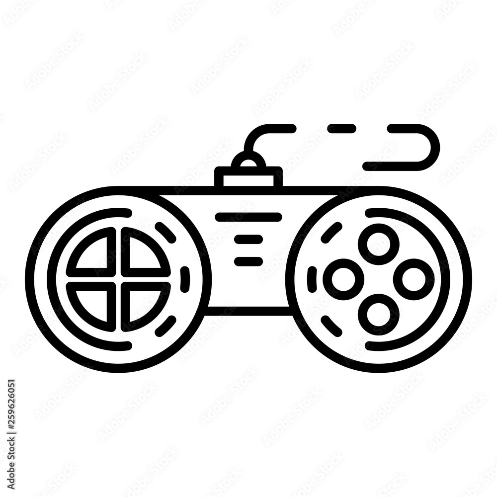 Poster plastic joystick icon. outline plastic joystick vector icon for web design isolated on white backgro