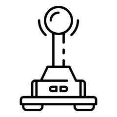 Videogame gamepad icon. Outline videogame gamepad vector icon for web design isolated on white background