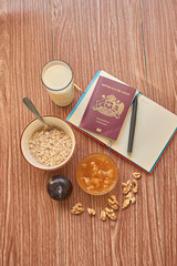 comida antes de viajar