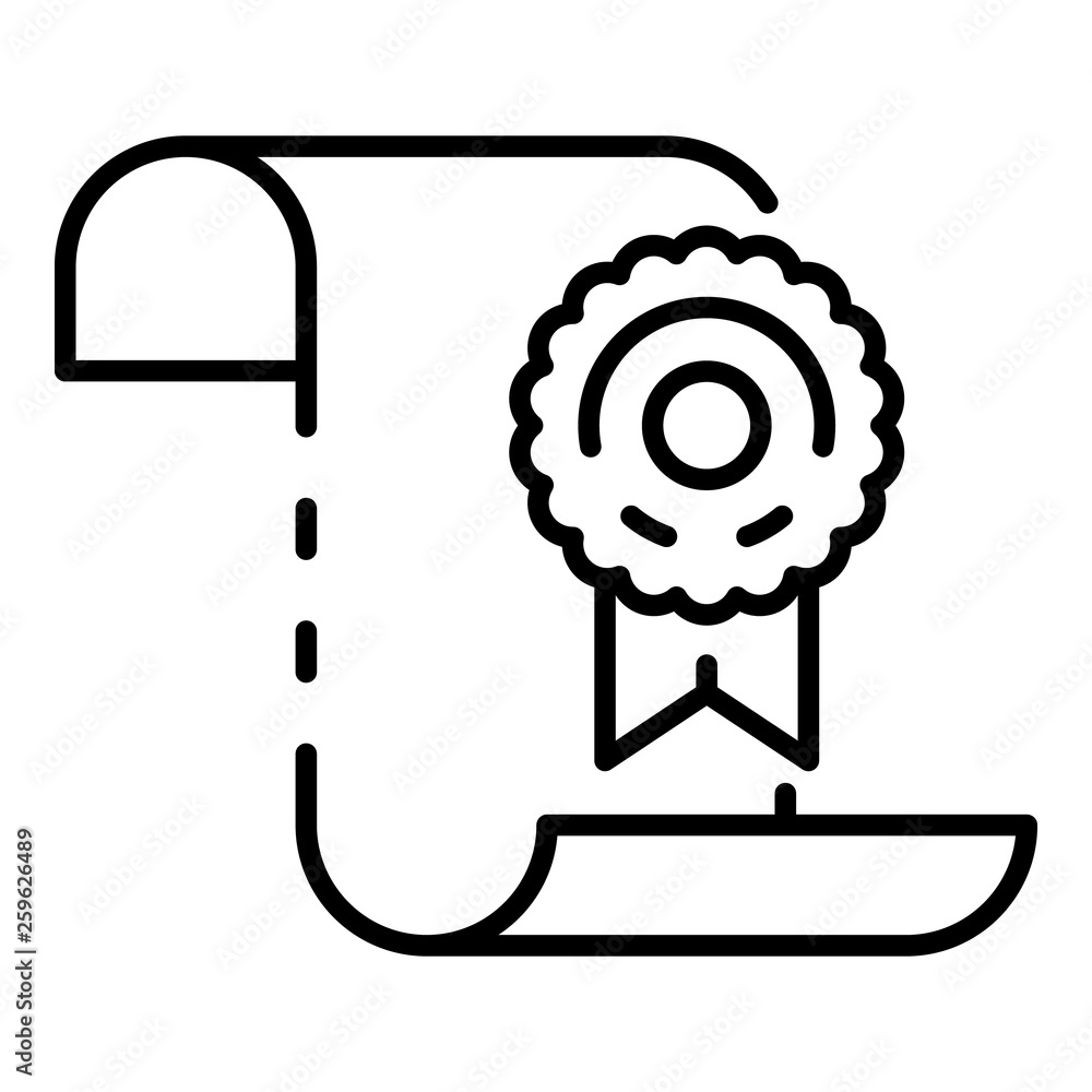 Poster learning diploma icon. outline learning diploma vector icon for web design isolated on white backgro