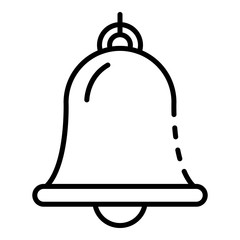 Marine port bell icon. Outline marine port bell vector icon for web design isolated on white background