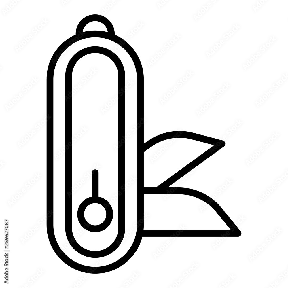 Poster penknife icon. outline penknife vector icon for web design isolated on white background