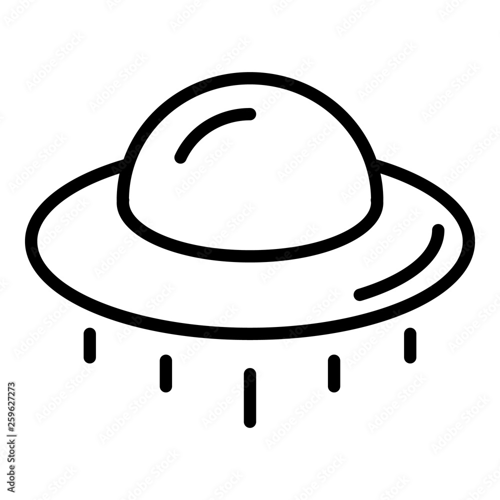 Poster ufo space ship icon. outline ufo space ship vector icon for web design isolated on white background
