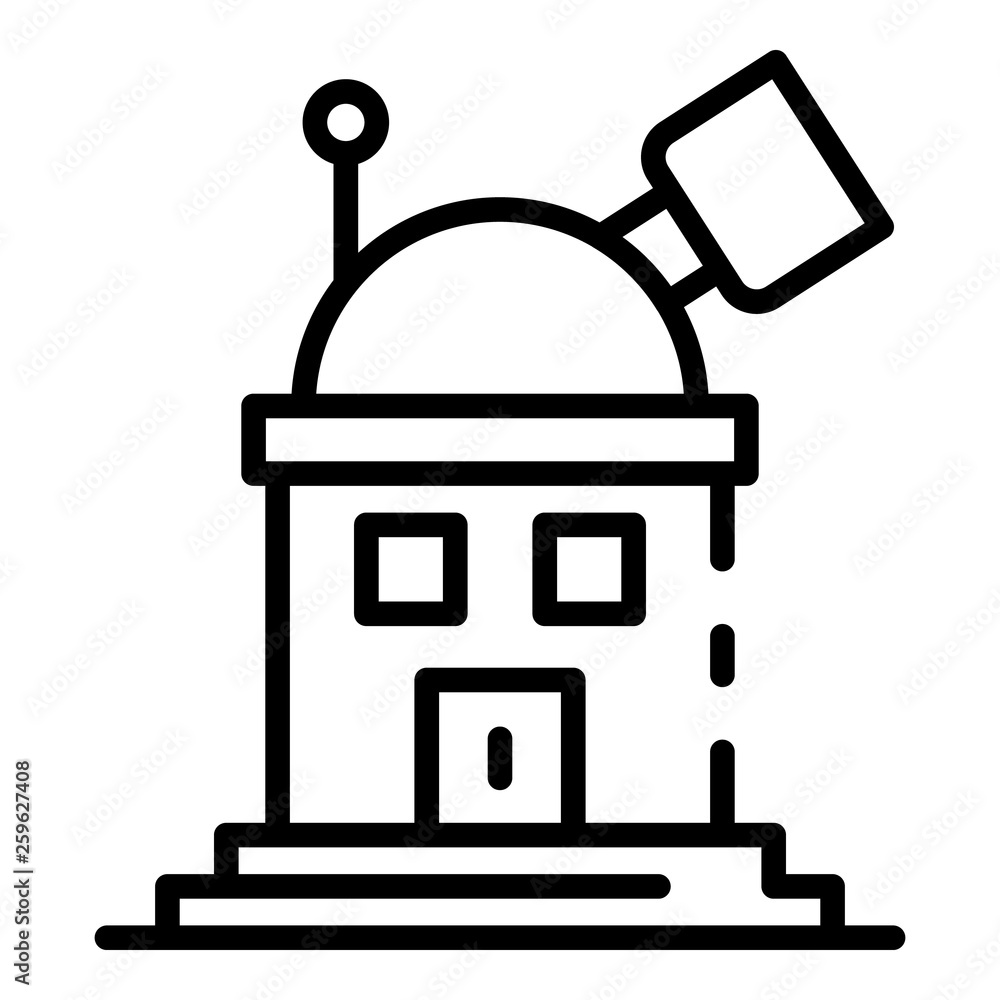 Poster telescope observatory icon. outline telescope observatory vector icon for web design isolated on whi