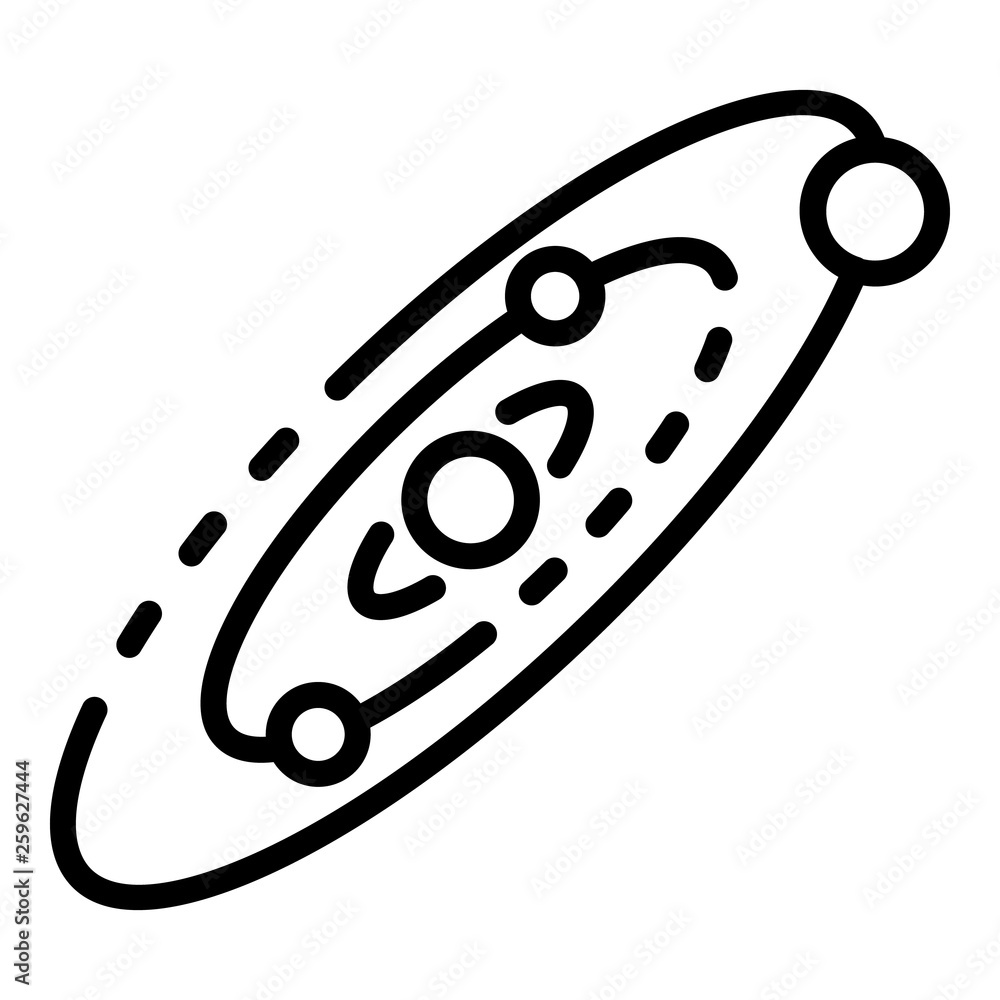 Poster space solar system icon. outline space solar system vector icon for web design isolated on white bac