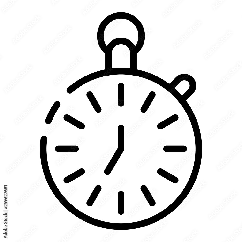 Poster stopwatch icon. outline stopwatch vector icon for web design isolated on white background